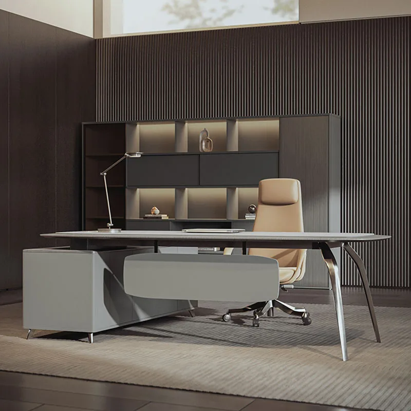 Office Tech Furniture - Work Boss L Table Gadgets Adjustable