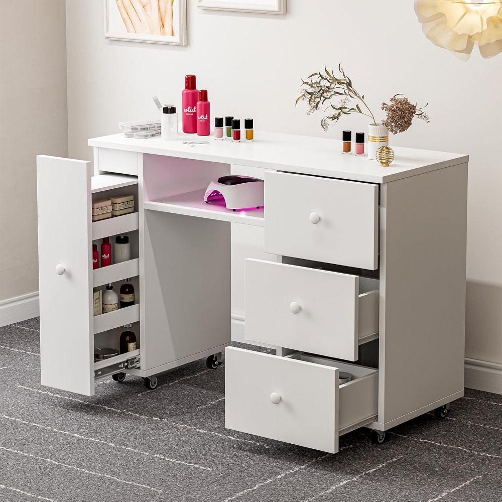 Office Tech Furniture - Manicure Table Nail Desk for Nail