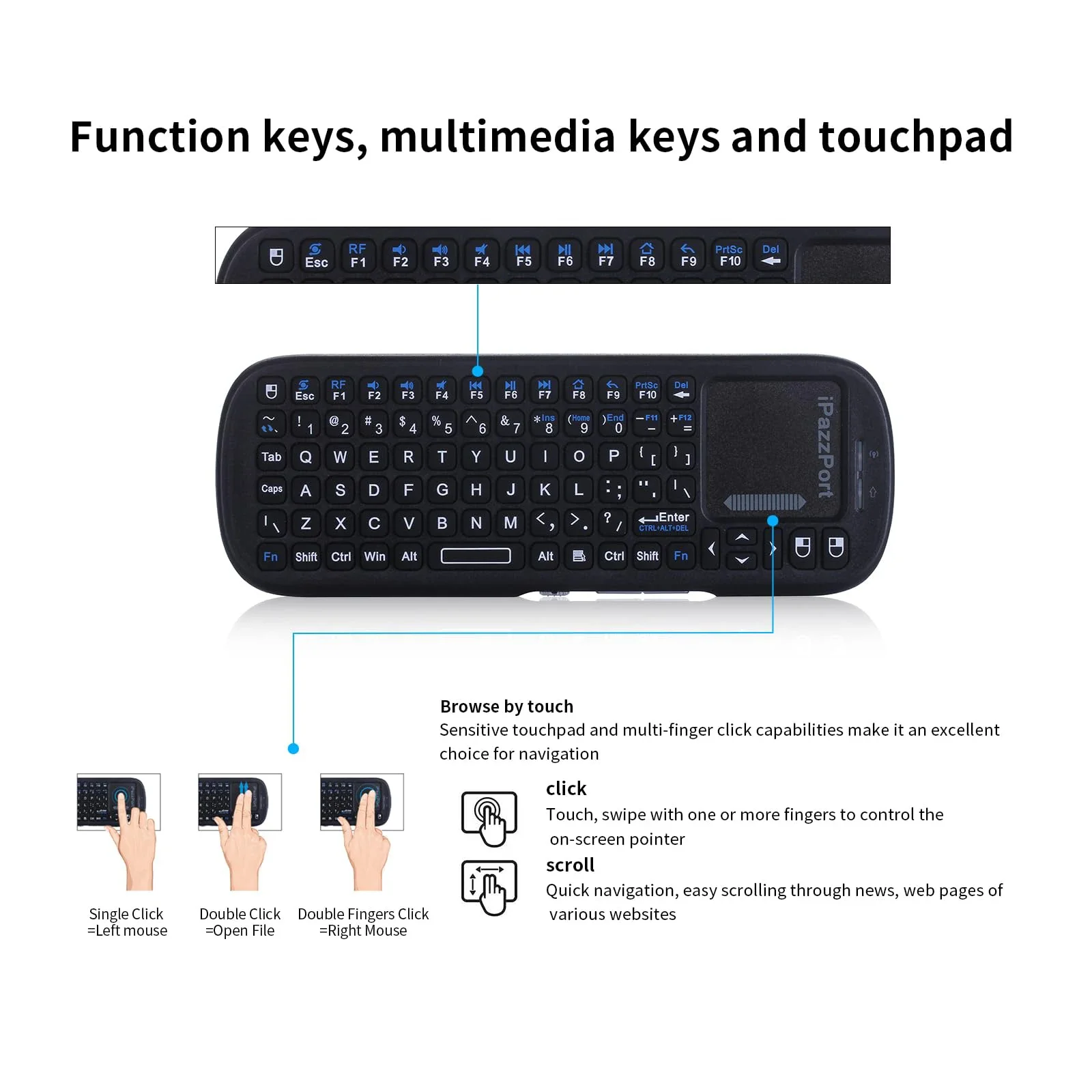 iPazzPort Mini Bluetooth＆ 2.4G - Raspberry Pi Keyboard review and price