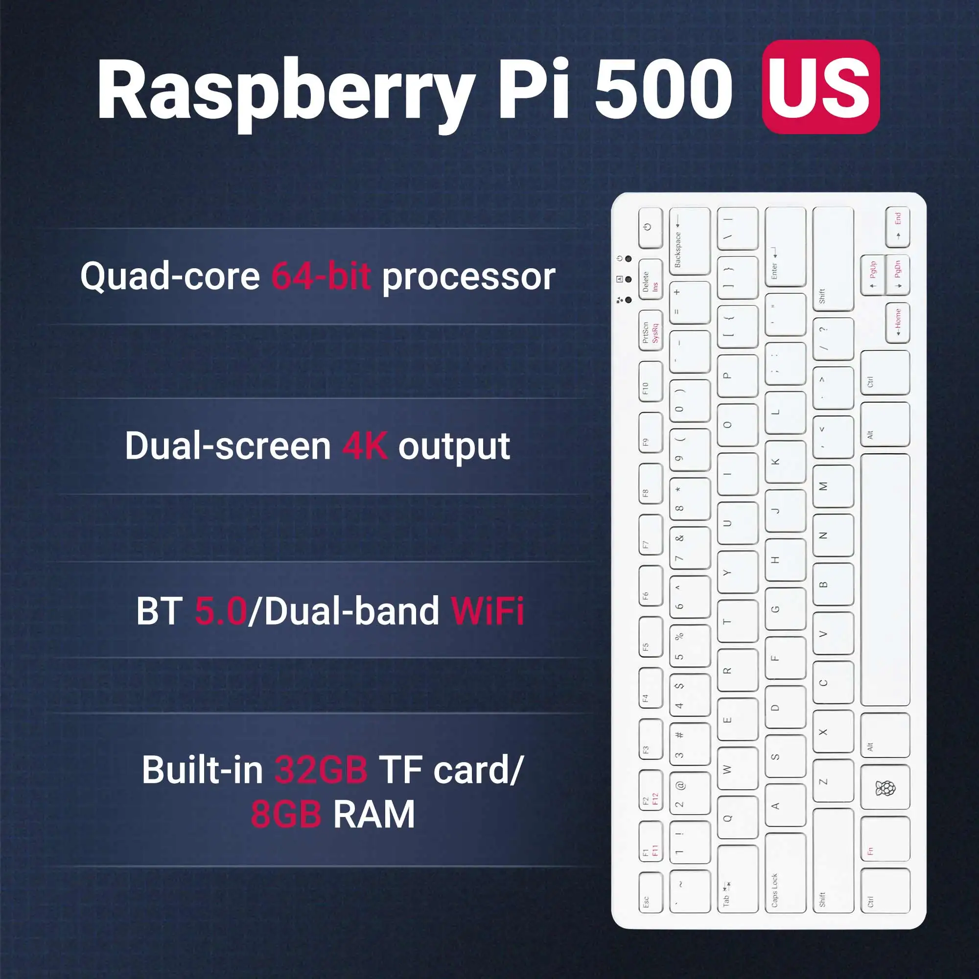 Raspberry Pi 500 Kit Official  - Raspberry Pi Keyboard review and price