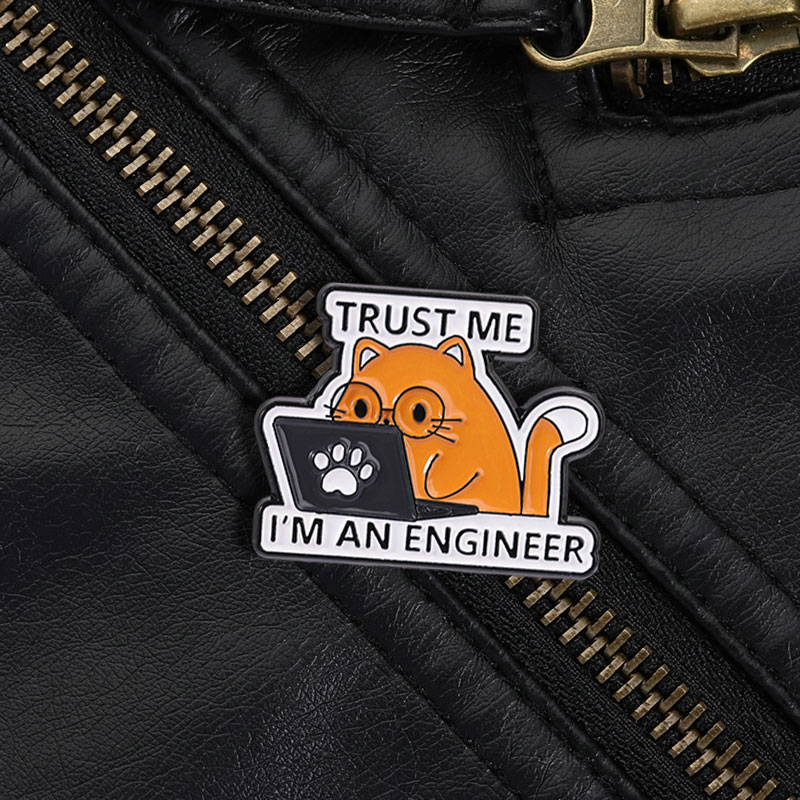 Engineer Cat Lapel Pin Trust M - Office Tech Software review and price