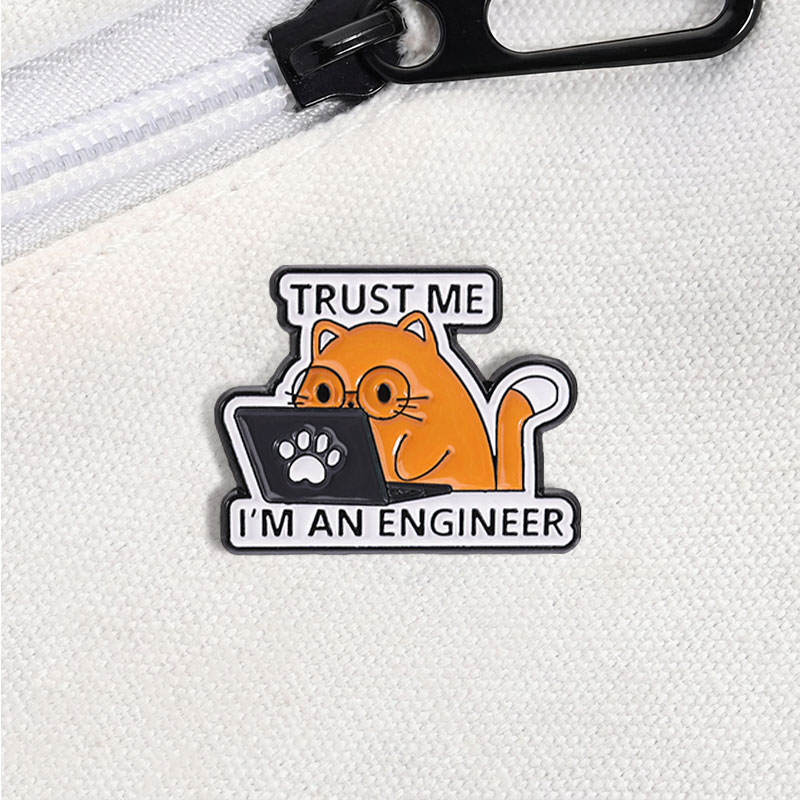 Engineer Cat Lapel Pin Trust M - Office Tech Software review and price
