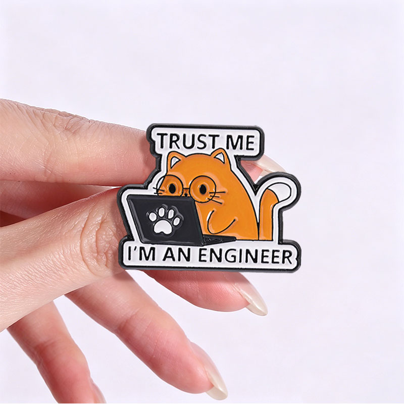 Engineer Cat Lapel Pin Trust M - Office Tech Software review and price