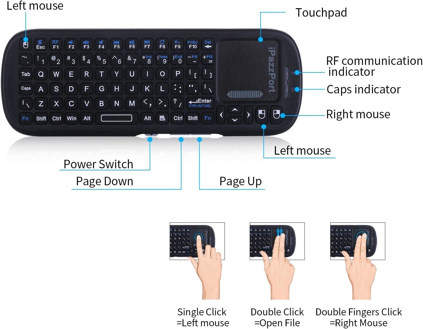 QWERTY Wireless Mini  Keyboard - Raspberry Pi Keyboard review and price