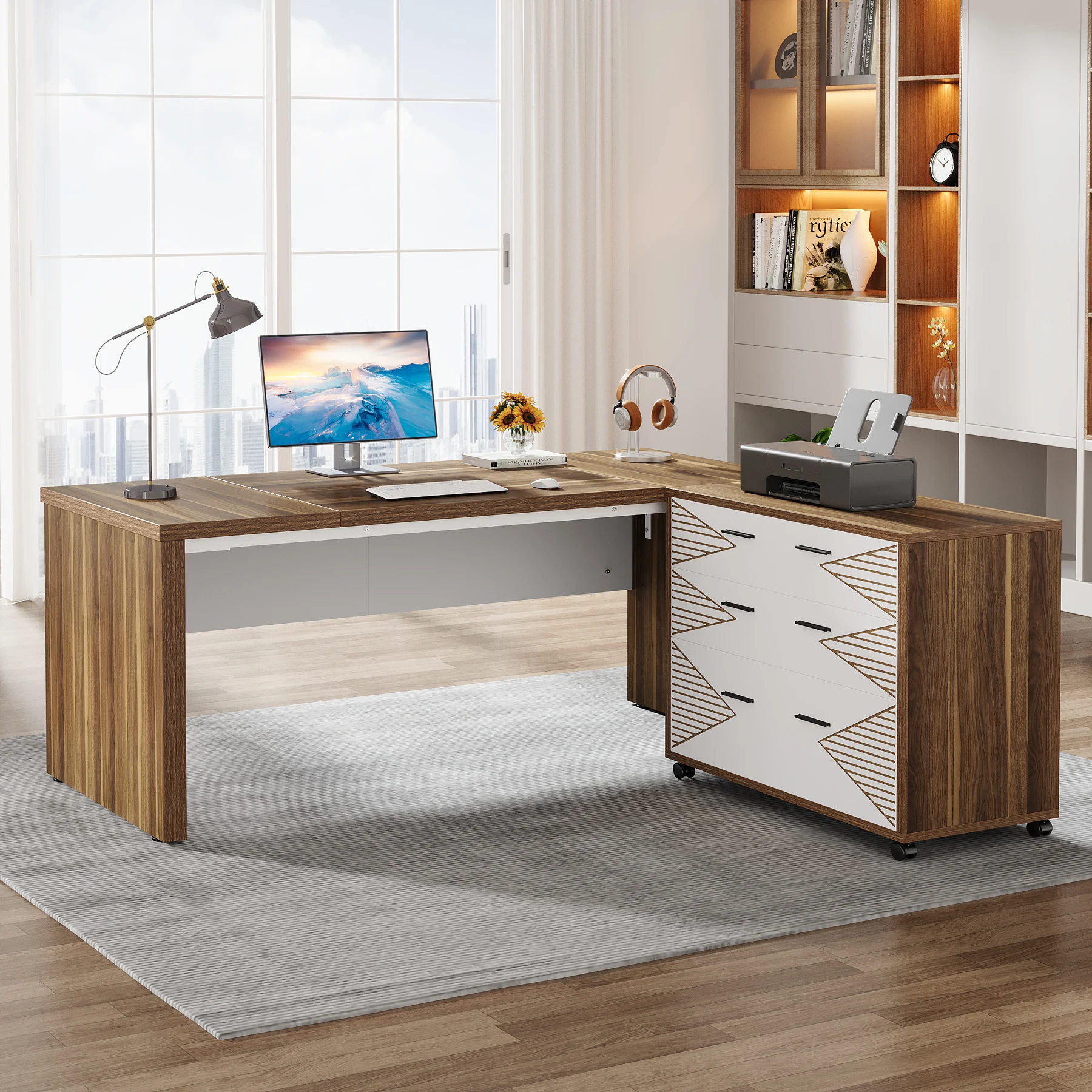 Tribesigns   Modern Luxury L S - Office Tech Furniture review and price