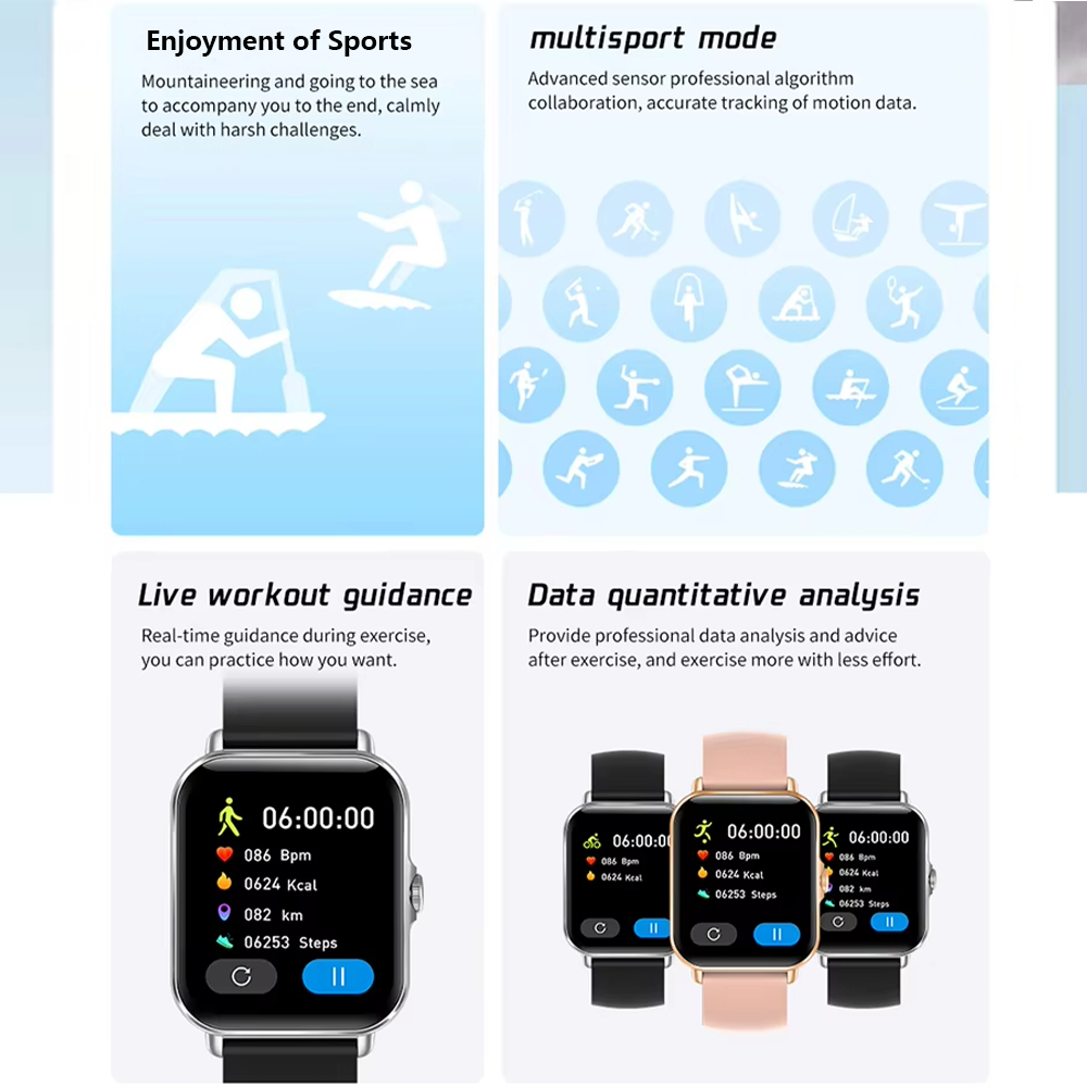 LAXASFIT 2025 Smart Watch Blue - Digital Timer Countdown review and price