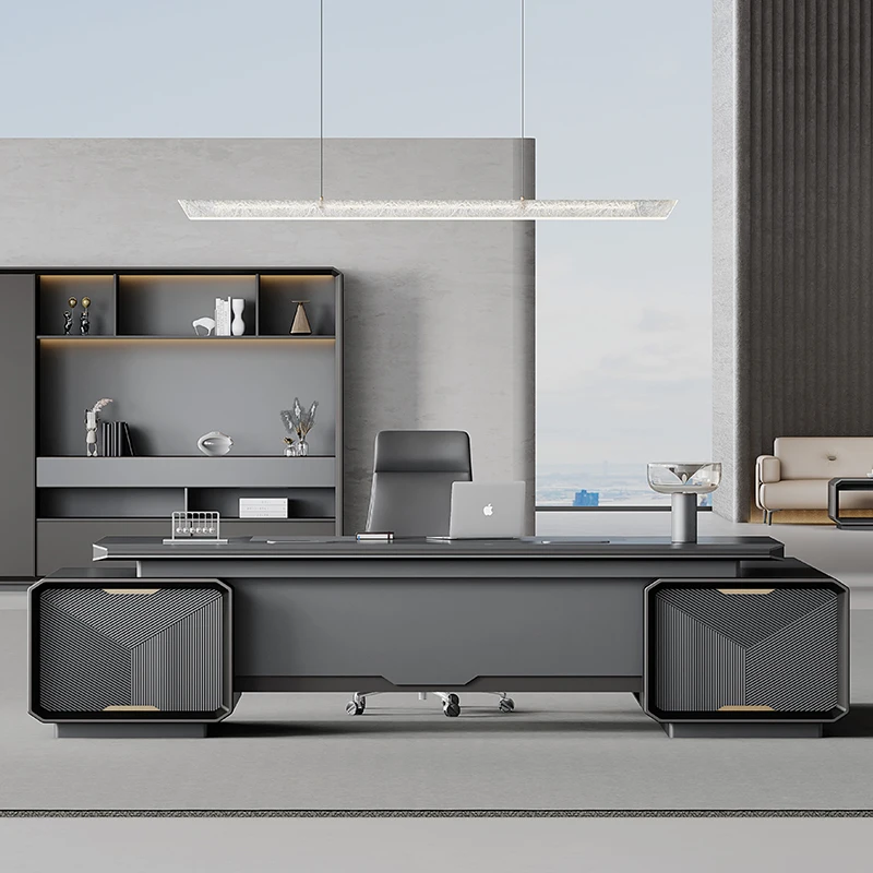 -Modern Luxury Wooden Desk Wor - Office Tech Furniture review and price