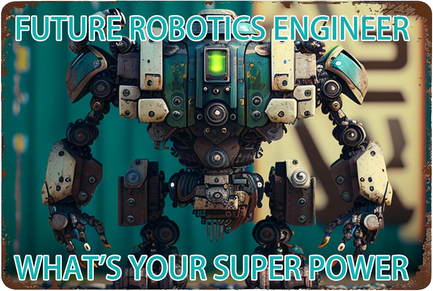 Robotics Engineer Metal Sign   - Office Tech Decor review and price