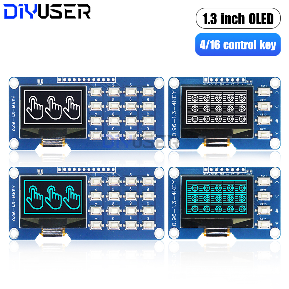 1.3 Inch OLED Display with 4x4 - Raspberry Pi Keyboard review and price