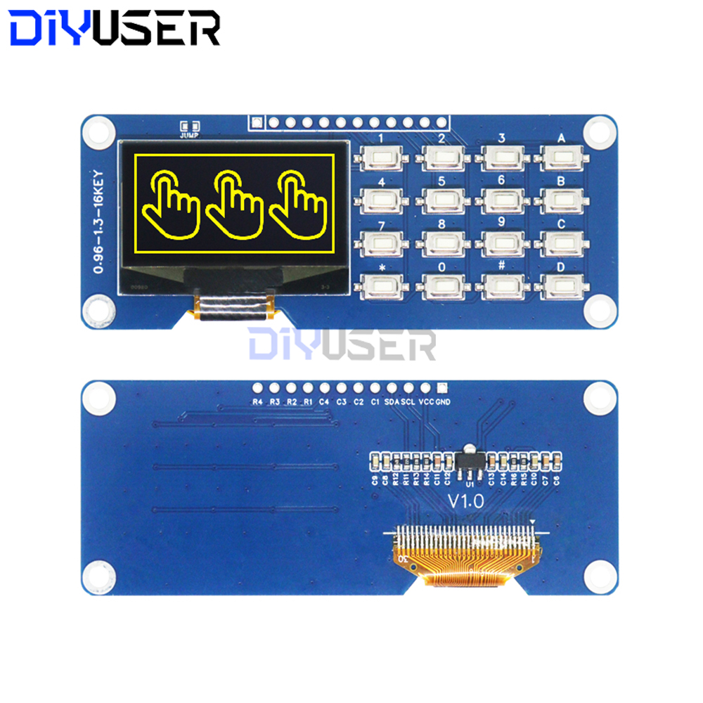 1.3 Inch OLED Display with 4x4 - Raspberry Pi Keyboard review and price