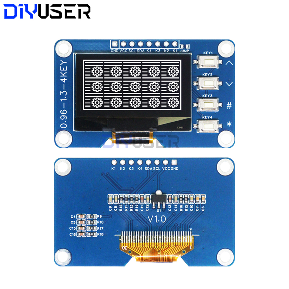 1.3 Inch OLED Display with 4x4 - Raspberry Pi Keyboard review and price